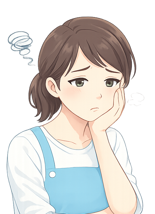 家事に悩んでいる女性